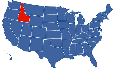 Karte von Idaho, USA